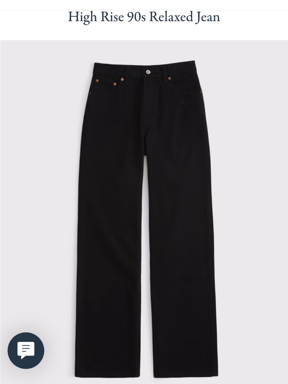 Abercrombie High Rise 90s Relaxed Black Jeans